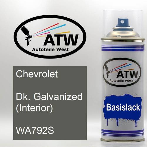 Chevrolet, Dk. Galvanized (Interior), WA792S: 400ml Sprühdose, von ATW Autoteile West.